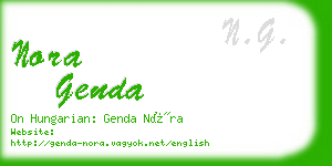 nora genda business card